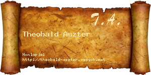 Theobald Aszter névjegykártya